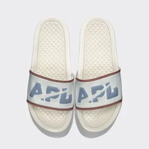 Women's | Big Logo TechLoom Slide | Ivory / Forged Blue / Beachwood