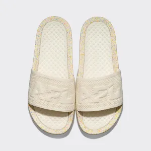 Women's | Big Logo TechLoom Slide | Pristine / Neon / Speckle