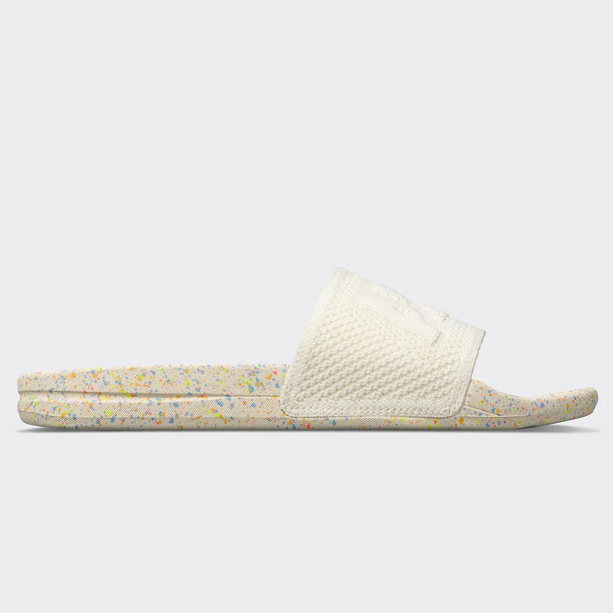 Women's | Big Logo TechLoom Slide | Pristine / Neon / Speckle