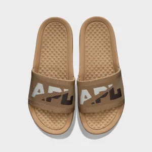 Women's | Big Logo TechLoom Slide | Tan / Pristine / Chocolate