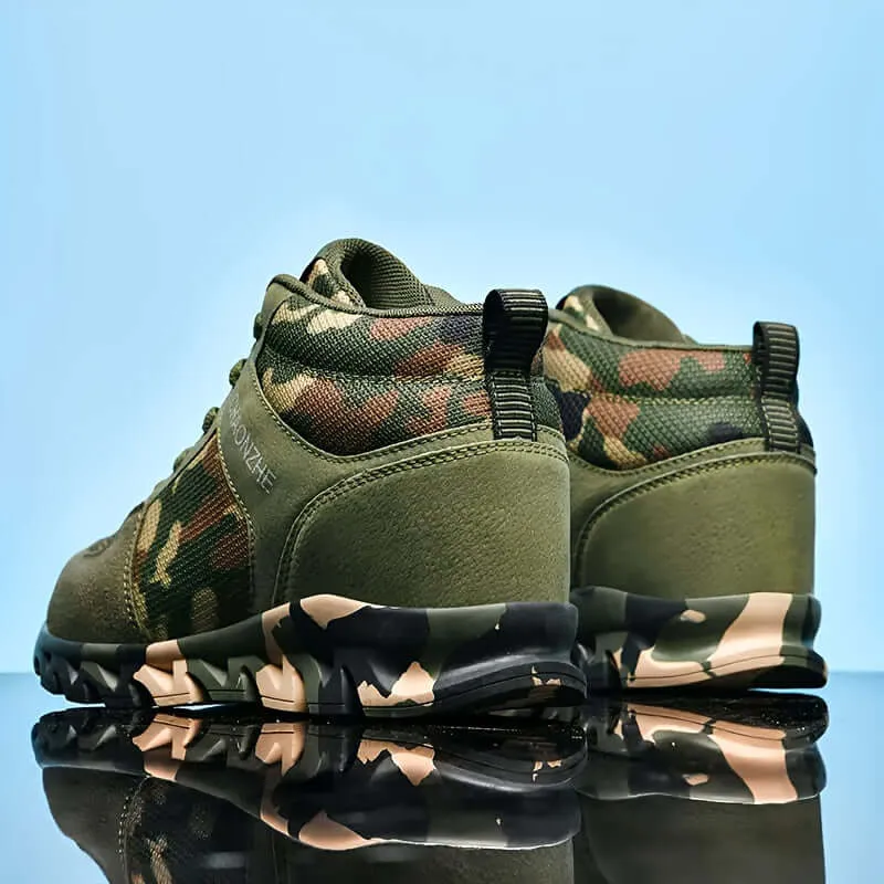 Women's Breathable Mesh Camo Sneakers with Hidden Height Boost