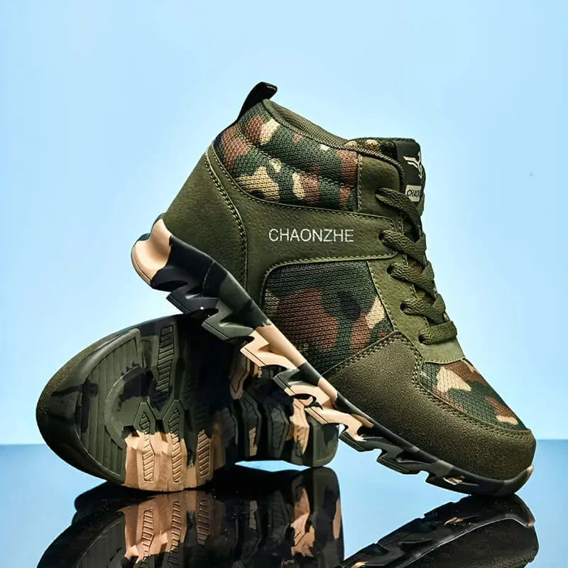 Women's Breathable Mesh Camo Sneakers with Hidden Height Boost
