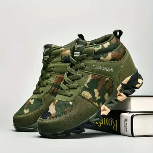 Women's Breathable Mesh Camo Sneakers with Hidden Height Boost