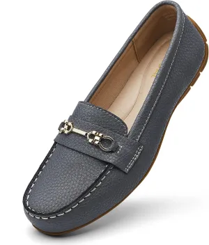 Women's Comfortable & Lightweight Leather Loafers Slip-Ons Driving Mocs Walking Shoes Cute Business Casual Dress Shoes Work Flats for Women
