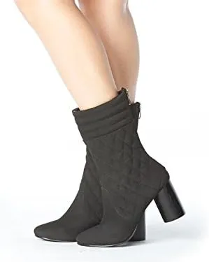 Women's Marie Vegan Quilted Round Heel Boot