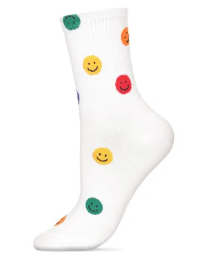 Women's "Happy Days" Lightweight Crew Socks