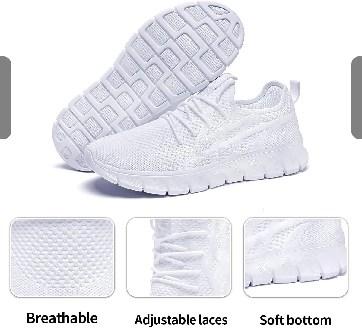 Women's Running Shoes Walking Sneakers Sports Athletic Workout Tennis Gym Casual Fashion Fitness Breathable Lightweight Comfortable Mesh Soft Shoe
