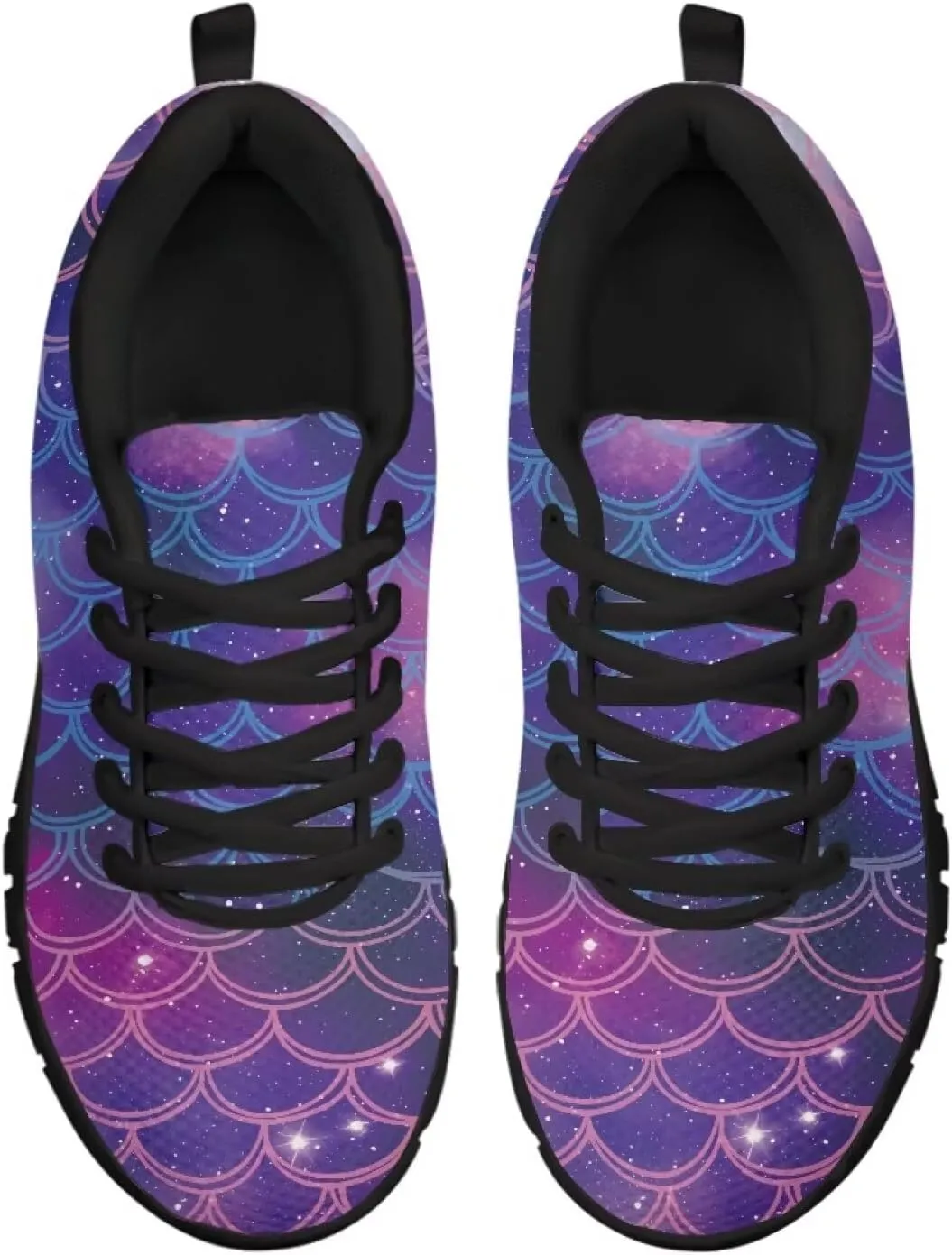Womens Walking Shoes Non Slip Gym Workout Sneakers Popular Lace-Up Lightweight Comfort Cushion Shoes for Outdoor Size 5-12 Black Sole