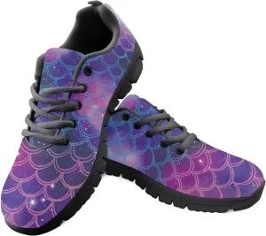 Womens Walking Shoes Non Slip Gym Workout Sneakers Popular Lace-Up Lightweight Comfort Cushion Shoes for Outdoor Size 5-12 Black Sole