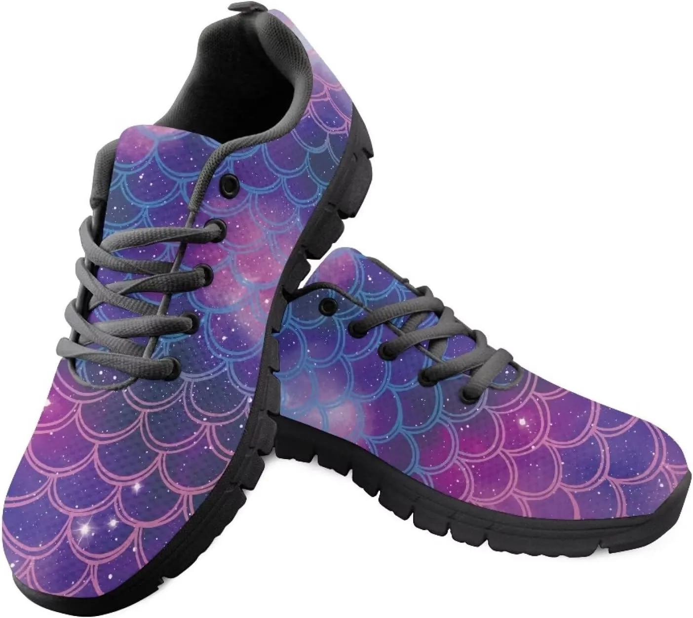 Womens Walking Shoes Non Slip Gym Workout Sneakers Popular Lace-Up Lightweight Comfort Cushion Shoes for Outdoor Size 5-12 Black Sole