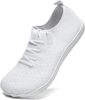 Womens Wide Toe Sneakers Walking Shoes Workout Slip On Sports Zero Drop Minimalism Lightweight Breathable Running Tennis Training Flat Sole