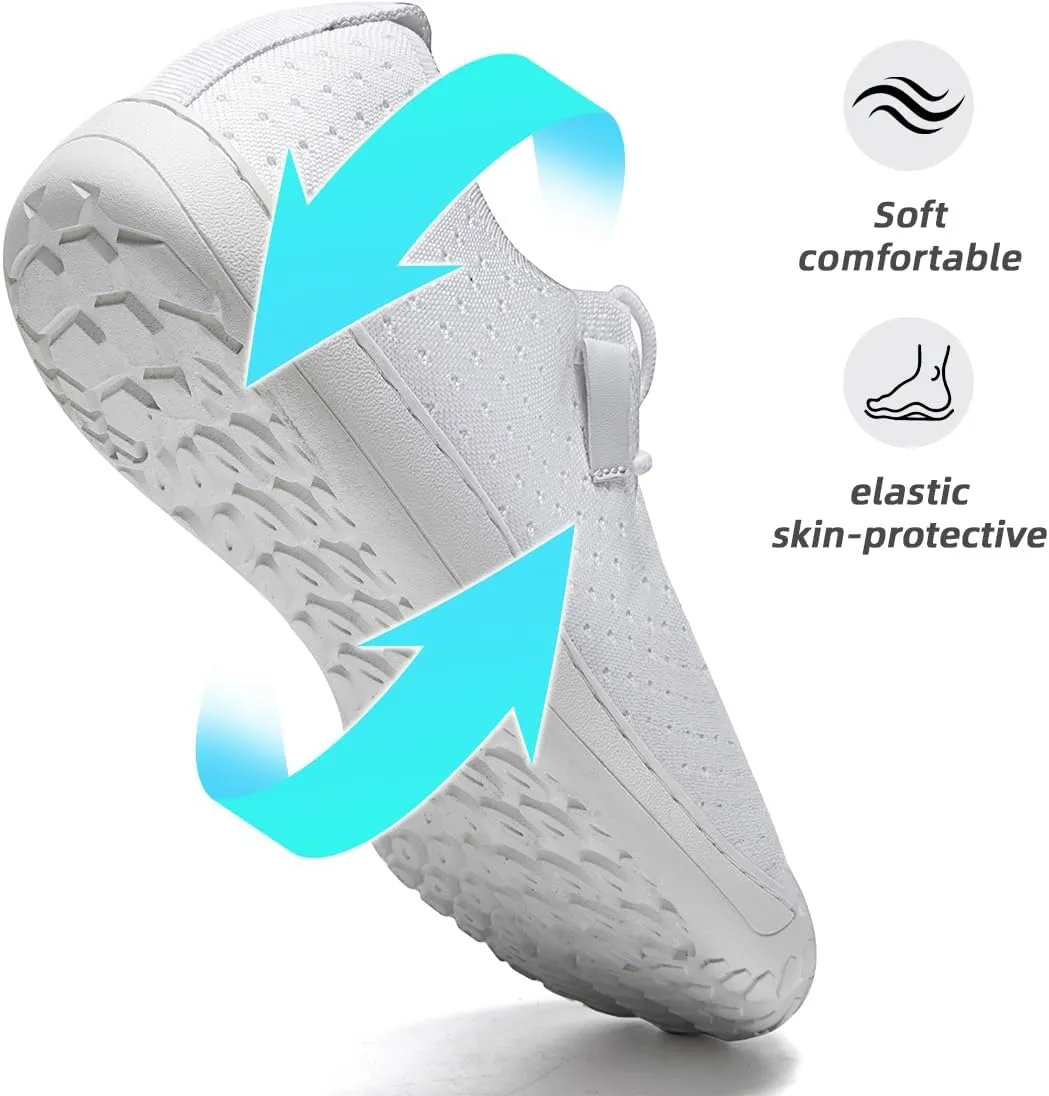 Womens Wide Toe Sneakers Walking Shoes Workout Slip On Sports Zero Drop Minimalism Lightweight Breathable Running Tennis Training Flat Sole