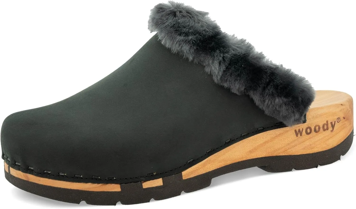 woody Women's Marie Clog, black, 7 Women