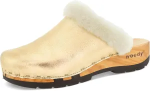 woody Women's Marie Clog, gold, 9.5 Women