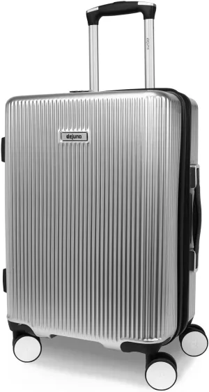 World Traveler Dejuno Monarch Lightweight Hardside Polycarbonate Expandable Spinner Luggage with TSA Lock, Titanium, 20-inch Carry-On