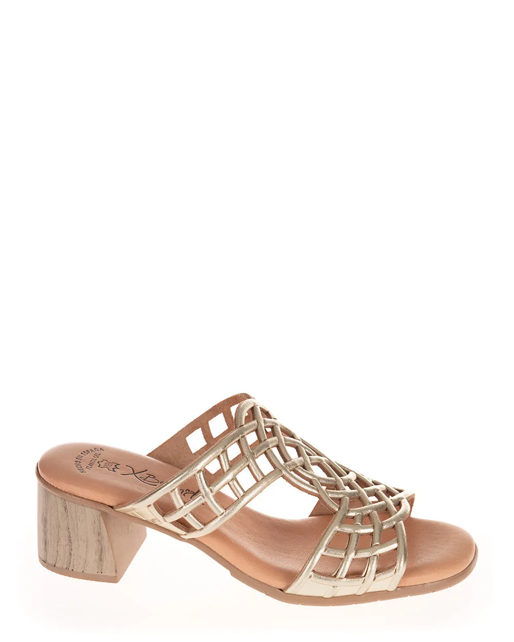 X Bonita V-8039-1 Platino Leather Summer Slide