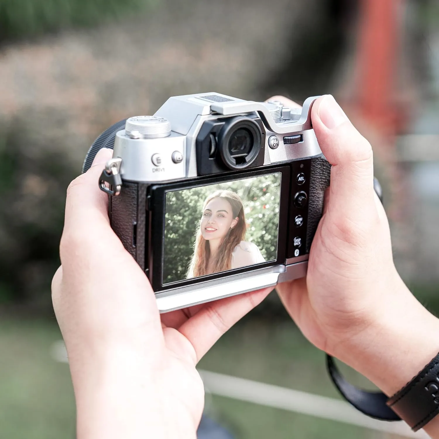 X-T50 Thumb Up Grip for Fujifilm Fuji X-T50 XT50 Camera Only,Aluminum Alloy Metal Thumb Grip with Hot Shoe Cover Protector Thumb Rest Support Holder, Not Affect The Use of XT50 Camera Buttons-Silver