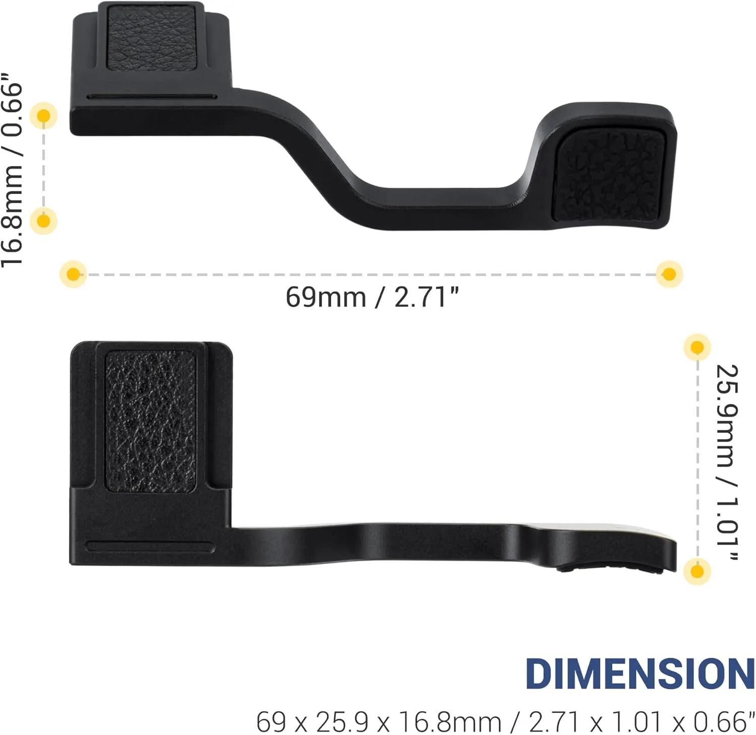 X-T50 Thumb Up Grip for Fujifilm Fuji X-T50 XT50 Camera Only,Aluminum Alloy Metal Thumb Grip with Hot Shoe Cover Protector Thumb Rest Support Holder, Not Affect The Use of XT50 Camera Buttons-Silver