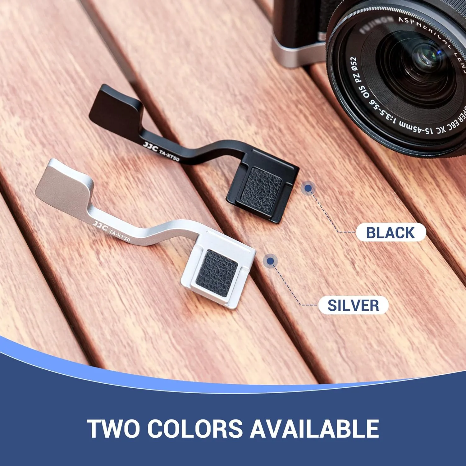 X-T50 Thumb Up Grip for Fujifilm Fuji X-T50 XT50 Camera Only,Aluminum Alloy Metal Thumb Grip with Hot Shoe Cover Protector Thumb Rest Support Holder, Not Affect The Use of XT50 Camera Buttons-Silver