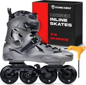 X3 Shrike Inline Skates - Inline Skates Men - Inline Skates Women - Inline Speed Skates - Adult Roller Blades - Adjustable Inline Skate - Outdoor Roller Blades