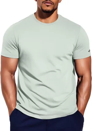 Zengjo Mens Running Shirts Quick Dry Lightweight Moisture Wicking Short Sleeve Gym Workout Athletic Tee