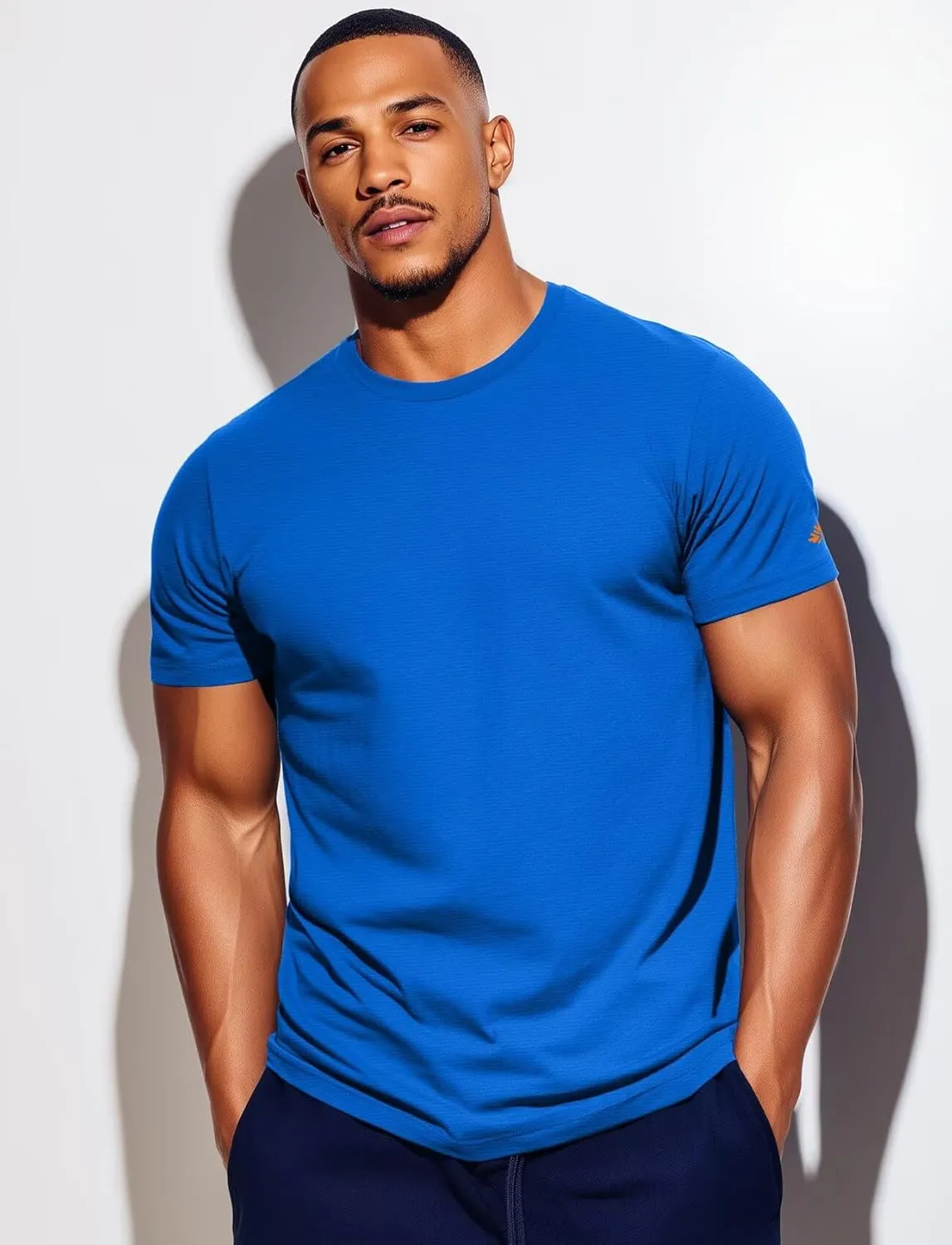 Zengjo Mens Running Shirts Quick Dry Lightweight Moisture Wicking Short Sleeve Gym Workout Athletic Tee