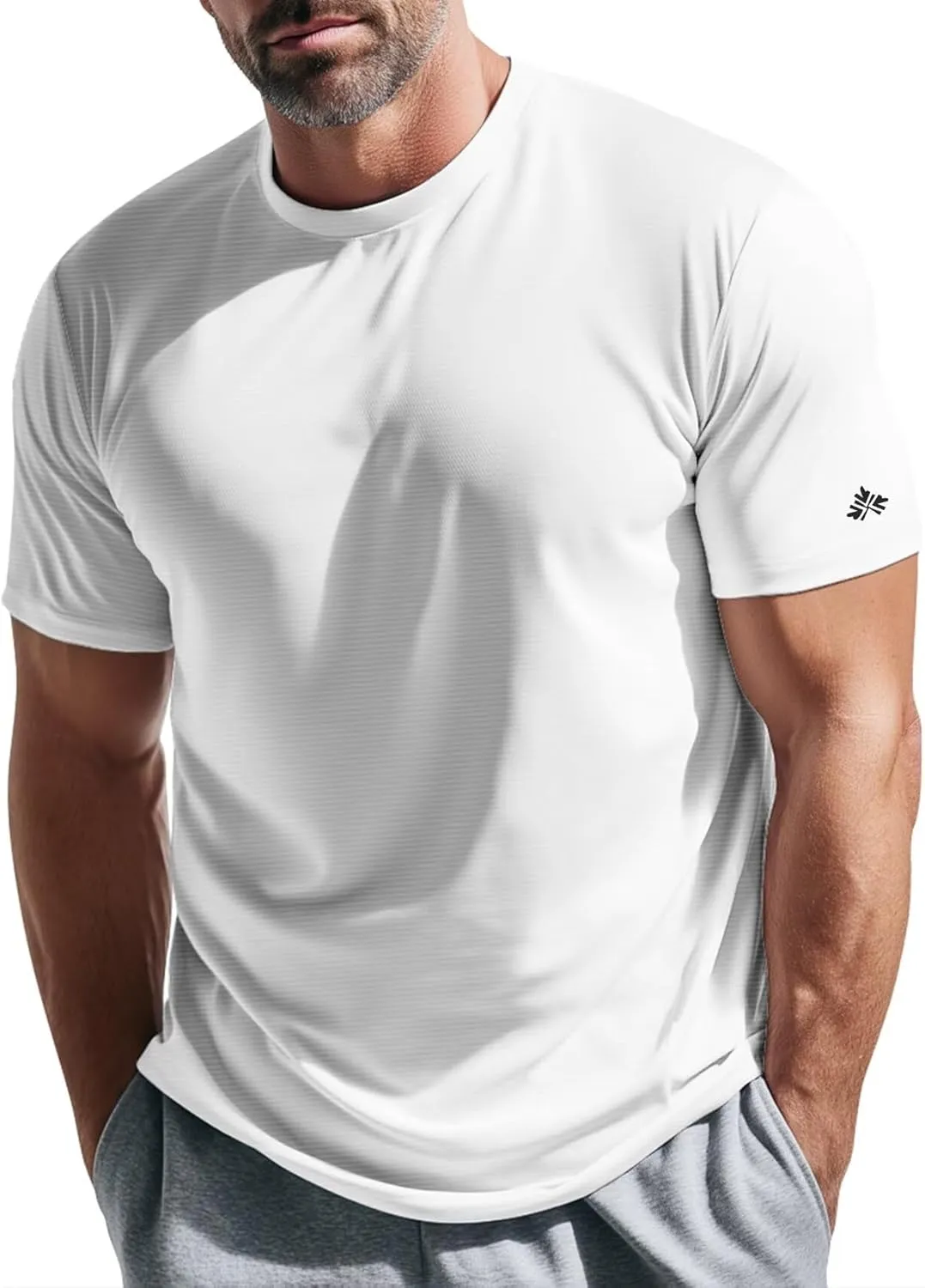 Zengjo Mens Running Shirts Quick Dry Lightweight Moisture Wicking Short Sleeve Gym Workout Athletic Tee