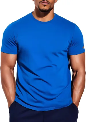 Zengjo Mens Running Shirts Quick Dry Lightweight Moisture Wicking Short Sleeve Gym Workout Athletic Tee