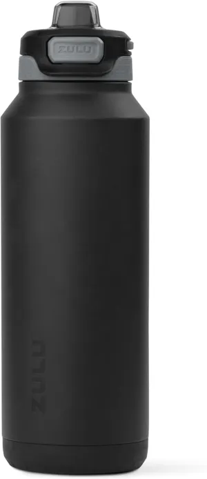 ZULU Powerfill Pro 40oz Stainless Steel Water Bottle with Quick Fill Lid, Triple Walled Vacuum Insulated Metal, Leak Proof Locking Lid, Sip and Chug, Reusable BPA Free, Black