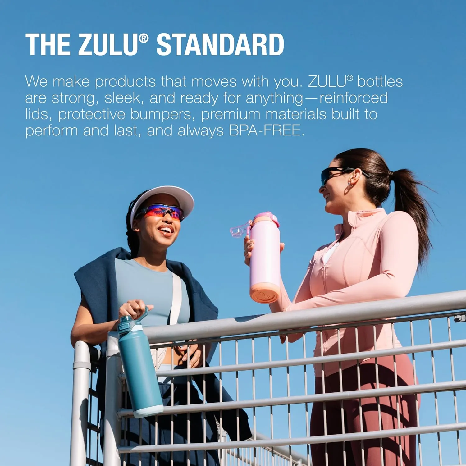 ZULU Powerfill Pro 40oz Stainless Steel Water Bottle with Quick Fill Lid, Triple Walled Vacuum Insulated Metal, Leak Proof Locking Lid, Sip and Chug, Reusable BPA Free, Sherbert