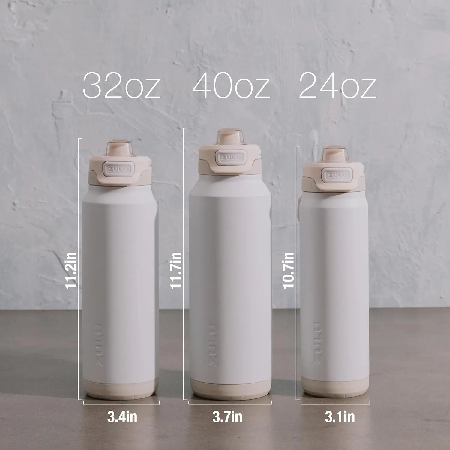 ZULU Powerfill Pro 40oz Stainless Steel Water Bottle with Quick Fill Lid, Triple Walled Vacuum Insulated Metal, Leak Proof Locking Lid, Sip and Chug, Reusable BPA Free, Sherbert